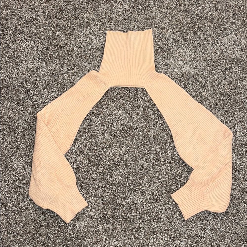 Women’s Lane201 Peach/Nude Ribbed Knit Shrug